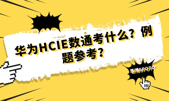 华为HCIE数通考什么？例题参考？