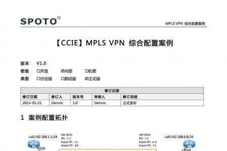 【MPLS VPN】MPLS VPN综合配置案例需求