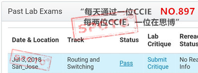 ccie pass 战报