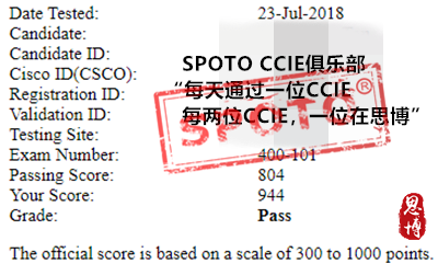 7月24号 恭喜3位思博学员轻松pass CCIE笔试