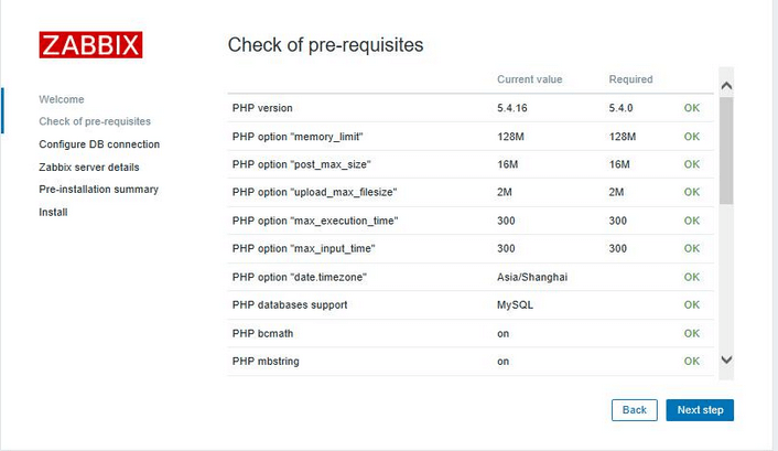 zabbix web界面安装访-3 Check