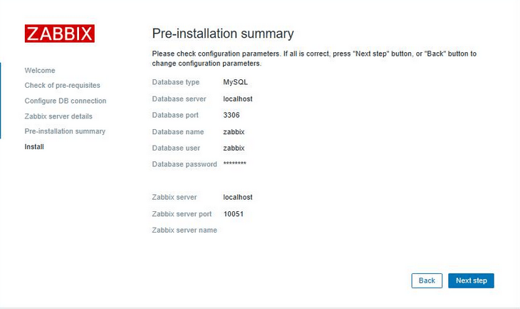 zabbix web界面安装访-summary