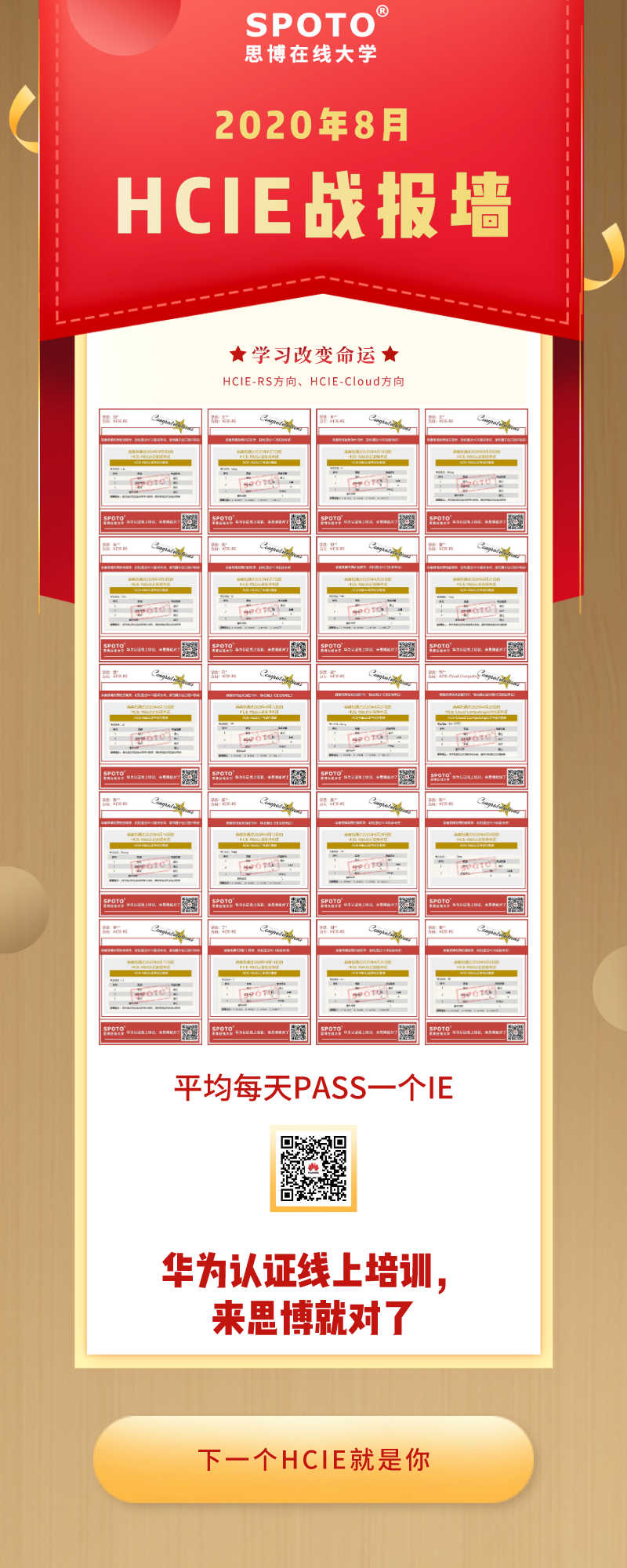 思博华为08月HCIE战报 思博华为08月HCIE战报