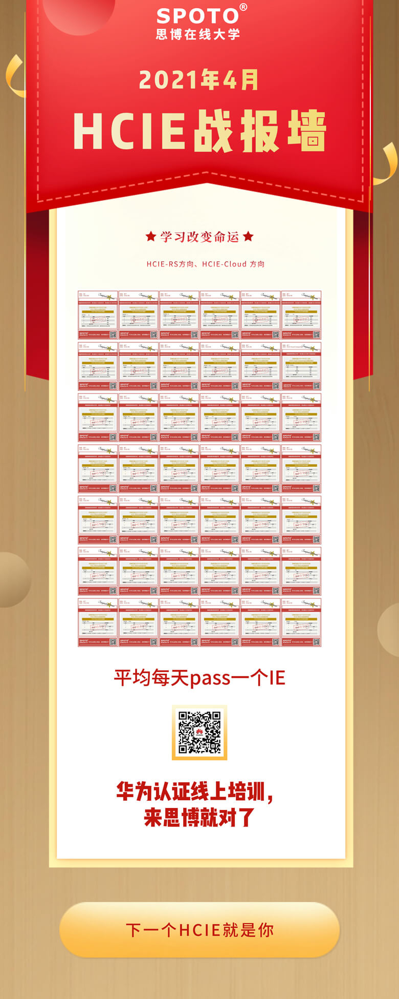 思博2021年4月华为战报墙出炉 思博2021年4月华为战报墙出炉