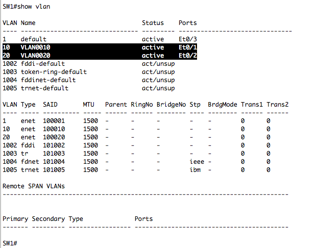 把端口划分到不同的VLAN