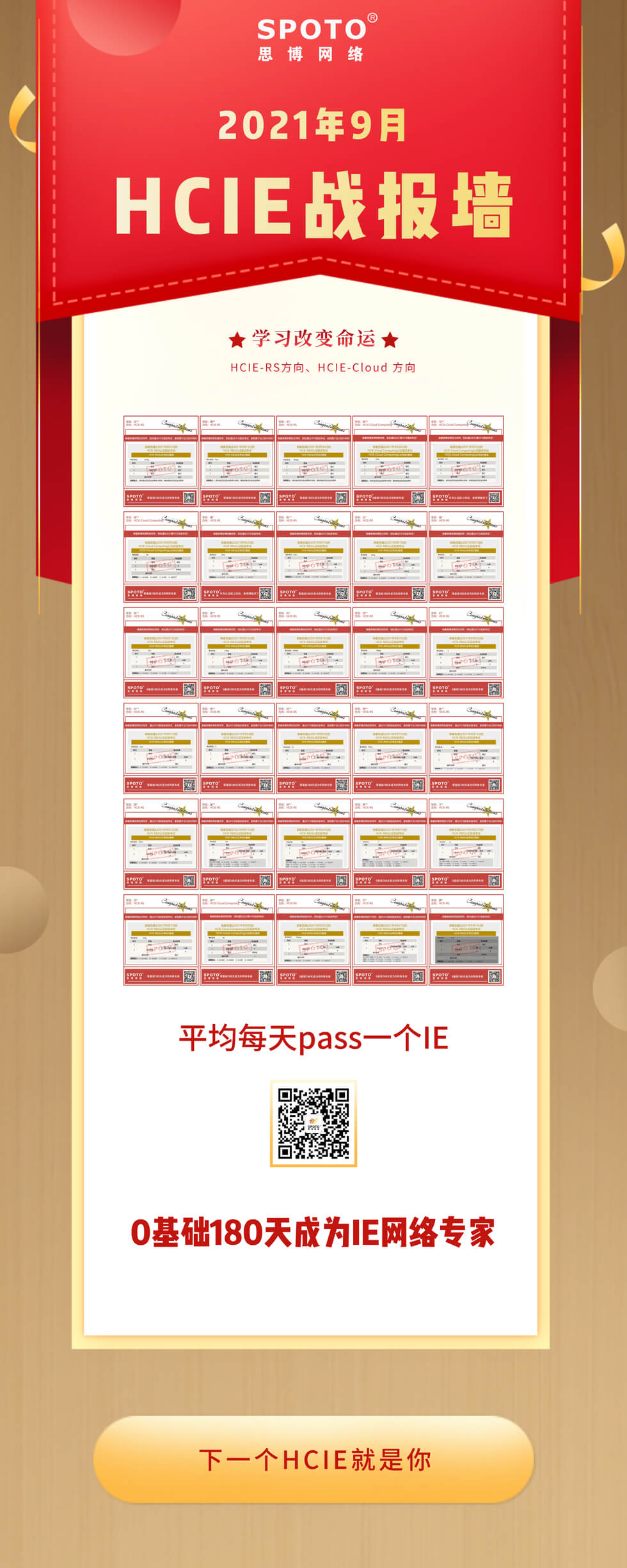 【华为战报】思博2021年9月华为战报墙出炉