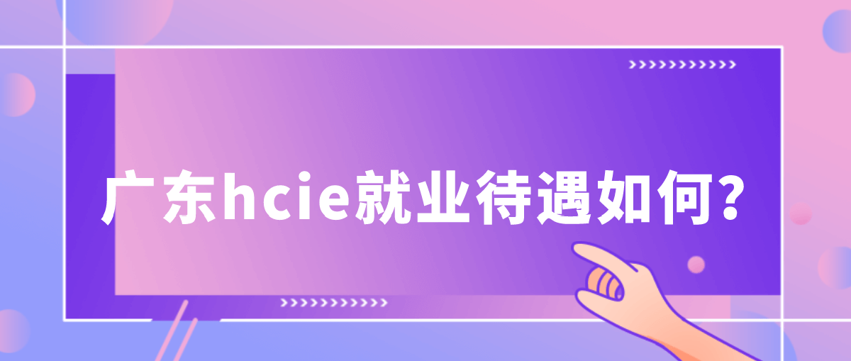 广东hcie就业待遇如何？