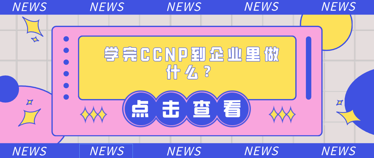 学完CCNP到企业里做什么？