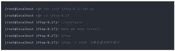 网络流量监控 IFTop