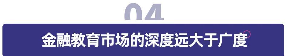 金融教育市场的深度远大于广度