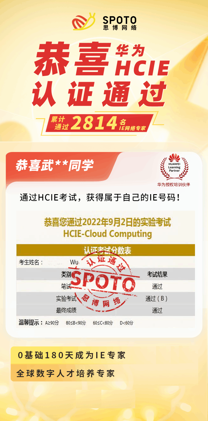 【战报】第2814名思博华为IE毕业啦