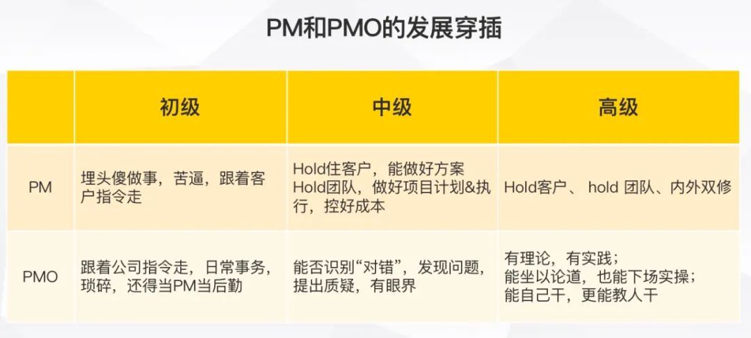 PM和PMO的发展穿插