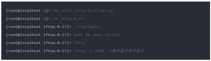 网络流量监控 IFTop