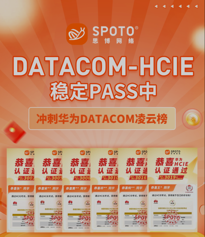 DATACOM-HCIE 稳定PASS中