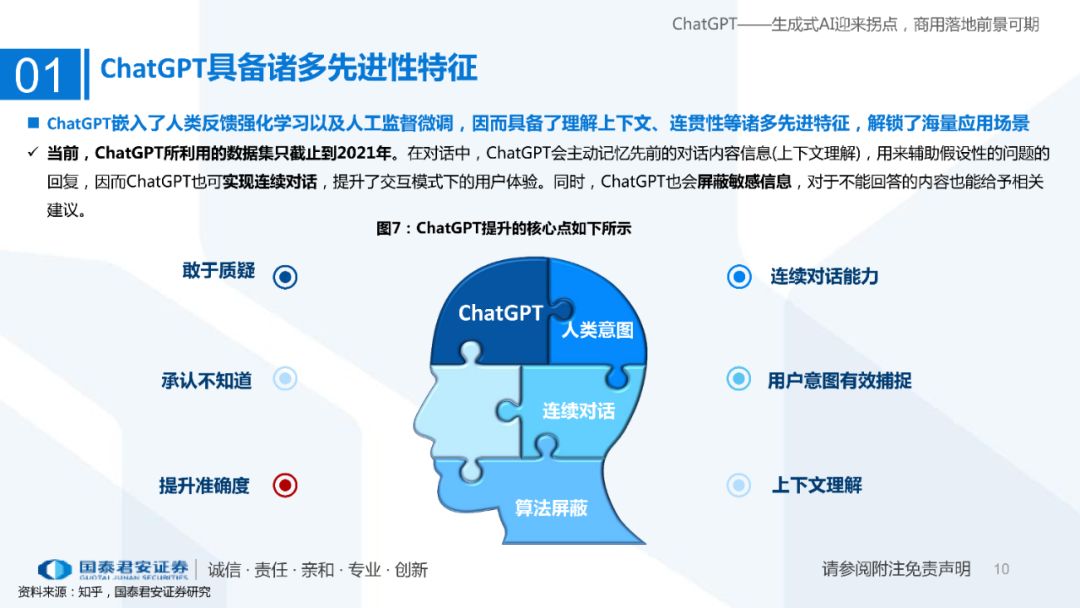 ChatGPT具备诸多先进性特征