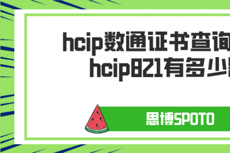 hcip数通证书查询方式！hcip821有多少题？