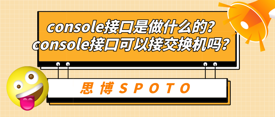 console接口是做什么的？console接口可以接交换机吗？