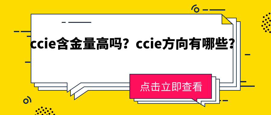 ccie含金量高吗