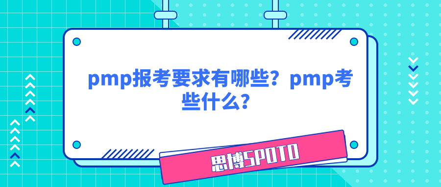 pmp报考要求有哪些