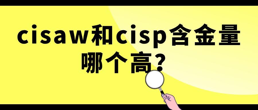 cisaw和cisp含金量哪个高？一文给你介绍清楚不迷茫
