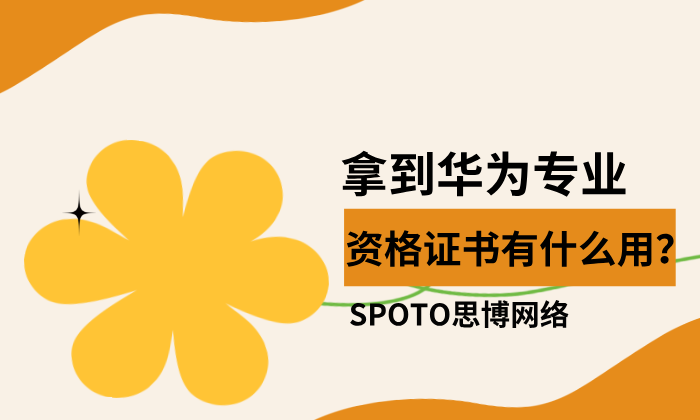 拿到华为专业资格证书有什么用