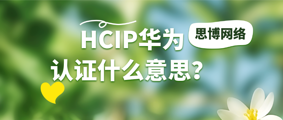 HCIP华为认证什么意思