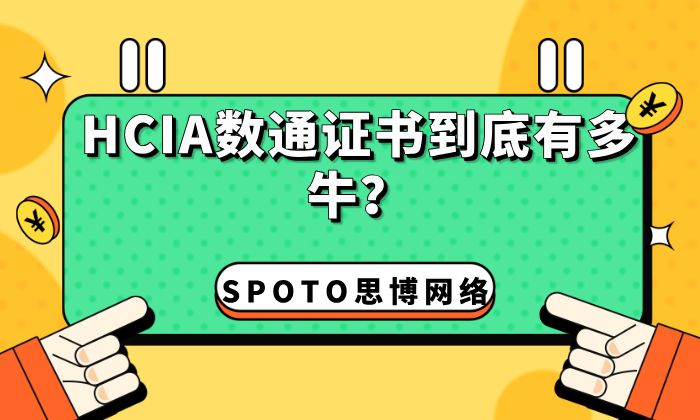 hcia数通证书到底有多牛